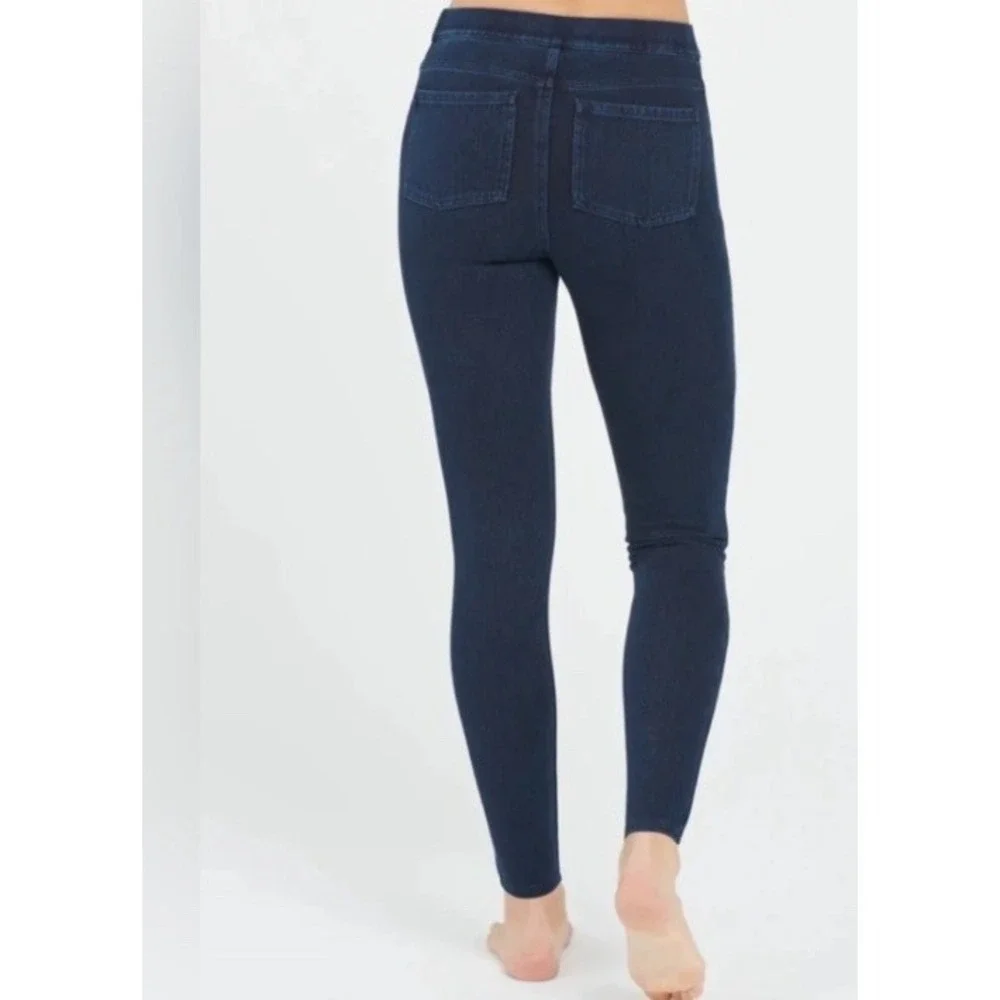 SPANX Jean-ish Blue Ankle Denim Leggings Pull-On Pants Size‎ M - Picture 3 of 8